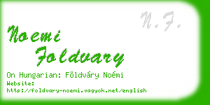 noemi foldvary business card