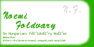 noemi foldvary business card